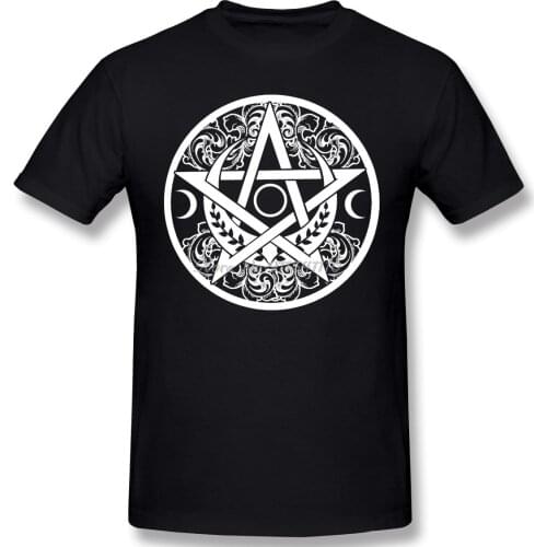 Men Short Sleeve The Witches Dark Fantasy Comedy Film T-Shirt PENTAGRAM - PENTACLE Relaxed Fit Pure Cotton Tees Harajuku TShirt