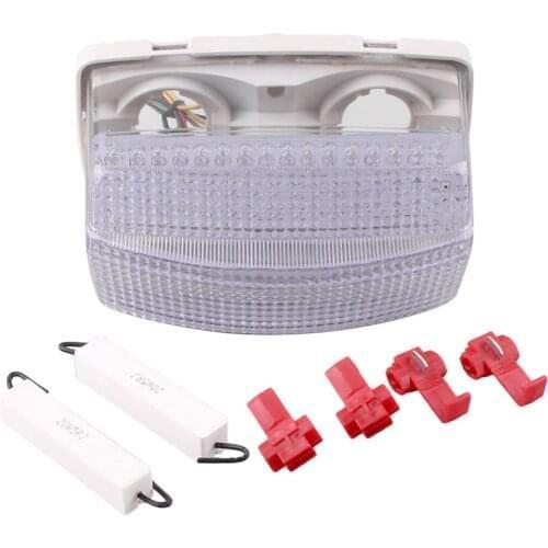 FZR1000 E-Mark LED Motorcycle w/Signal Taillight Rear Tail Brake Light Stop Lamp For Yamaha FZR1000 FZR 1000 1991-1994 1995