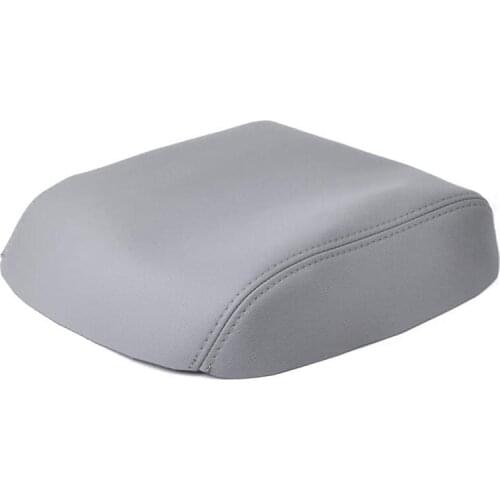 Center Console Cover for 2009-2015 Honda Pilot Armrest Cover Replacement Leather Console Lid, Gray