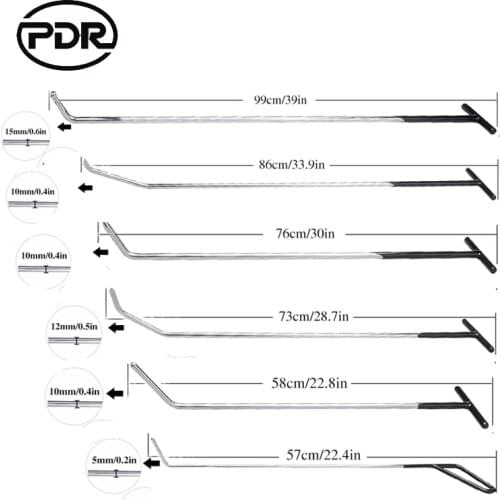 Super PDR Push Rods Hooks Car Crowbar Auto Body Dent Repair Tools Profession Car Body Repair Paintless Car Dent Repair