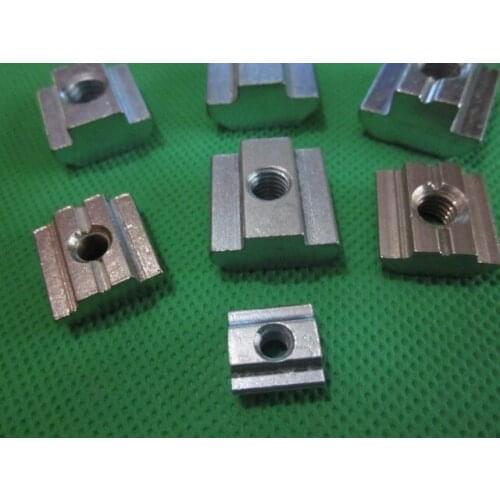 10PcsT Sliding Nut Block Square Nuts M3 M4 M5 M6 For 4040 Aluminum Profile Slot Zinc Coated Plate Aluminum For EU Standard