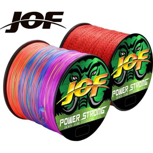 JOF New 8 Strands 100% PE Fishing Line 300M 500M Japanese Multifilament Carp Braided Wire Super Strong Woven Thread Tackle