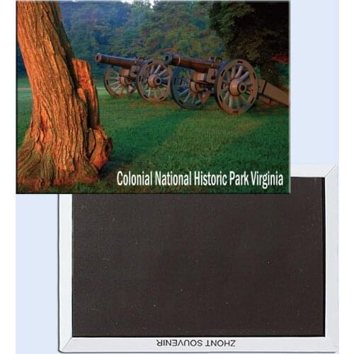 Yorktown Battlefield, Colonial National Historic Park, Virginia Magnetic Refrigerator Affixed With Tourist Souvenirs 24829