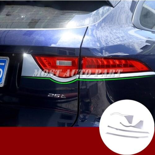 ABS Rear Tail Light Lamp Trim Cover 6pcs For Jaguar F-Pace X761 2016-2019 Car Decoration Car Accesories Interior