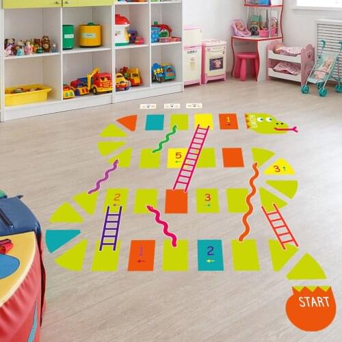 Kindergarten Cartoon Animal Wall Stickers for Kids Rooms Sticker Children Play Room Bedroom Decor Wall Art Flooring Decals Decor