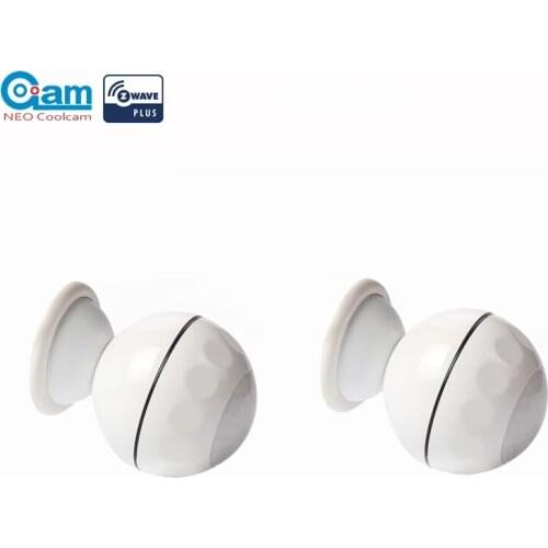 NEO COOLCAM 2pc/lot Z-wave Plus PIR Motion Sensor Detector Home Automation Power Operated Z wave Alarm System Motion Sensor