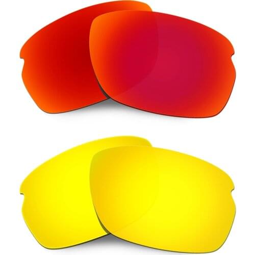 HKUCO Polarized Replacement Lenses For Carbon Shift Sunglasses Red/Gold 2 Pairs