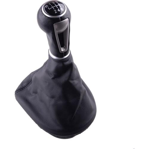 Beler Gear Shift Stick Knob Gaiter Boot Cover Frame Fit For Seat Leon II Toledo III Altea XL 2006 2007 2008 2009 6 Speed