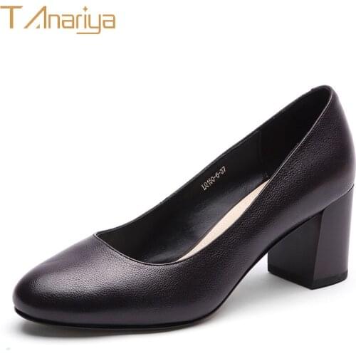 Tanariya Ladies High Heels Women Shoes Woman Pumps Genuine Leather Women Heels Women Shoes High Heel Ladies Shoes Wedding Shoes