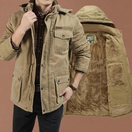 Thick Warm Winter Parka Men Fleece Hooded Men Winter Jacket Coat Military Cargo Jackets Mens Overcoat Streetwear M-5XL Y165