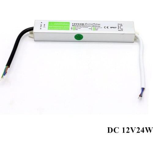 12V 24W Outdoor Power Supply Waterproof ip67 AC 90-250V Electronic Led Driver Constant Voltage Power Supply