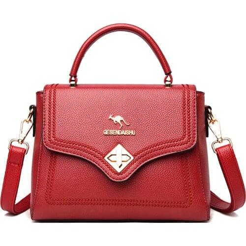 Handbags for Women Crossbody Bags Famous Brand Ladies Shoulder Bag Solid Color Tote Bags Designer Soft Leather Female Bag Sac
