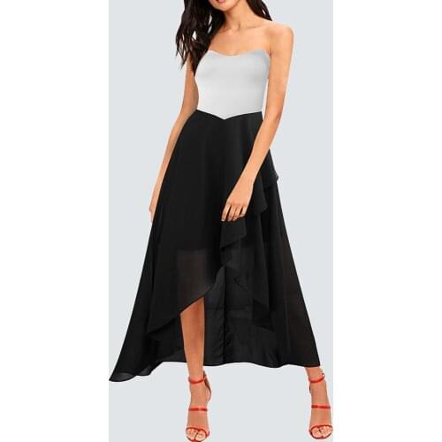 Women Sexy Patchwork Back zipper Charming dress Elegant Bar Club party dress H509