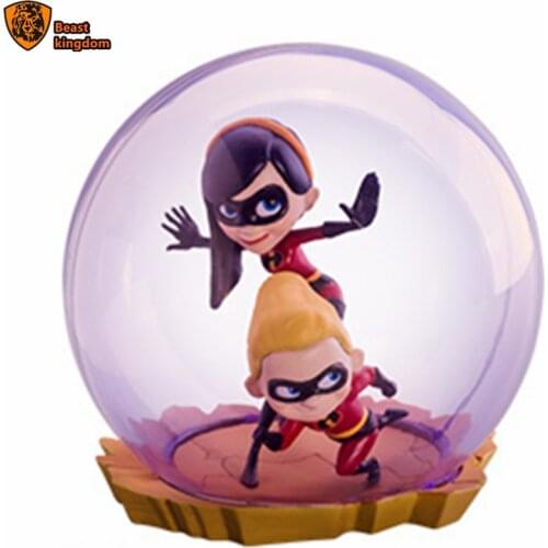 Beast kingdom Disney The Incredibles Violet and Dash mini egg Attack Series garage Garage Kits Model Kits Collecting gift toys