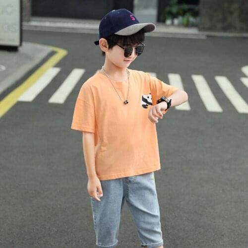 2021 Spring Autumn Childrens Clothes Suit Baby Boys T-shirt+ Shorts 2pcs/Set Kids Teenage Top School Gift Beach Boy Clothing