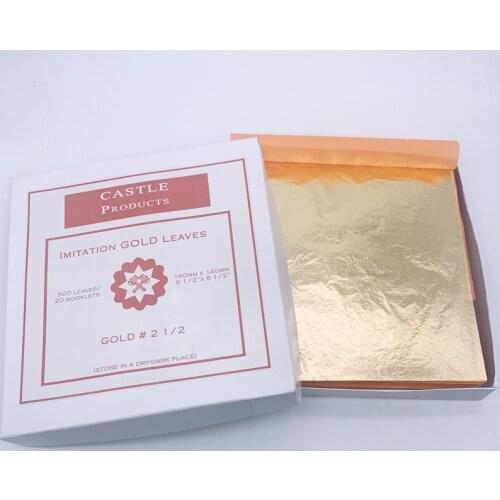 40 booklet 25 pieces per booklet foil 14 X 14cm Imitation gold leaf sheet foil copper leaf 1000 pieces free shipping
