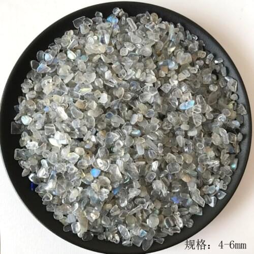 50g 3 Size Natural Crystal Gray Labradorite Moonstone Gravel Rock Quartz Raw Natural Stones and Minerals