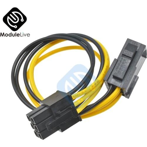 6-Pin Mini PCI-E Male to PCI-E Express Female Power Extension Cable Adapter Cord Wire 6pins