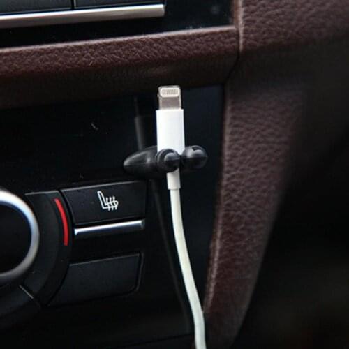 Auto Fastener 8pcs Car Drop Adhesive Cable Cord Holder Wire Clamp Management Clips For Car Charger Parts Car Accessories