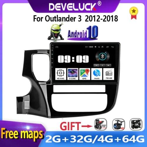 2 Din Android 10 Car Radio Multimedia Video Player Navigation GPS For Mitsubishi Outlander 3 GF0W GG0W 2012-2018 Stereo screen