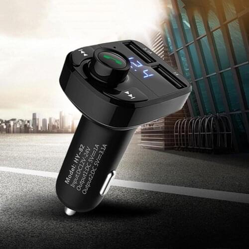Car FM Transmitter Hands-Free Car 4.0 BT Wireless Connection Mp3 Audio Player Fast Charging 3.1a Dual USB car charger Mp3 Player
