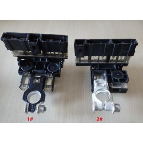 Automotive battery resistance capacitor fuse connector