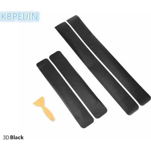Car Styling Auto Carbon Fiber Door Sill Scuff Anti-Scratch Sticker for BMW e46 e90 e39 f30 f10 e36 e60 x5 e53 f20 accessories