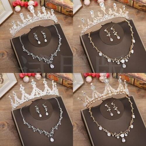 Bride Crown Korean Super Fairy Princess Adult Birthday Crown tiara Wedding hair Accessories Wedding Headdress Set