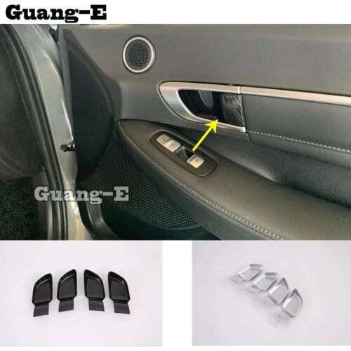 Car Cover Stick Trim ABS Door Inner Built Handle Bowl Armrest Handrail Frame Lamp 4pcs For Hyundai Sonata DN8 10Th 2020 2021