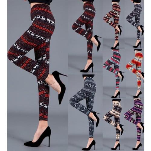 Leggings Women Christmas Casual Fashion Slim Span Fitness Ladies High Waist Winter Long Pants Skin Friendly Y2K Leggins Pantalon