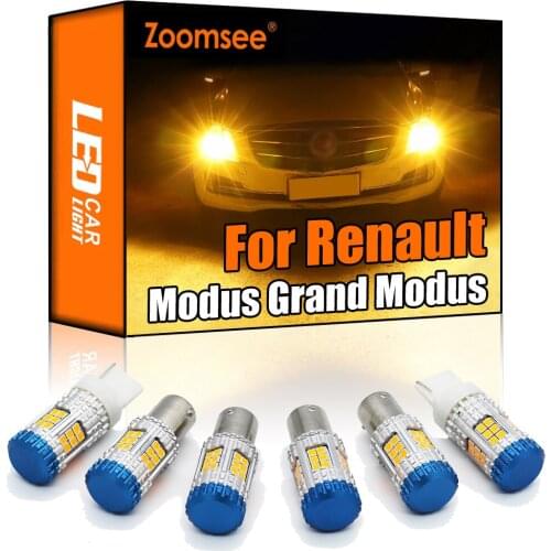 Zoomsee Canbus For Renault Modus Grand Modus 2004-2013 No Hyper Flash Error Auto LED Front Rear Turn Signal Light Indicator Bulb