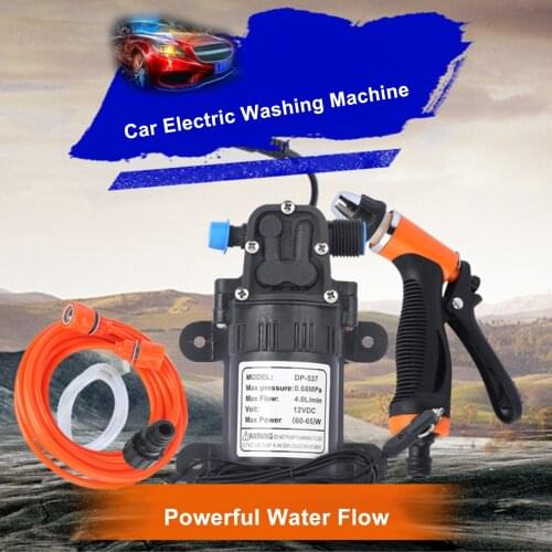 High Pressure Car Washing Machine Kit 12V Electric Pump + Wash Sprayer 2 Modes + Power Cable + Hoses