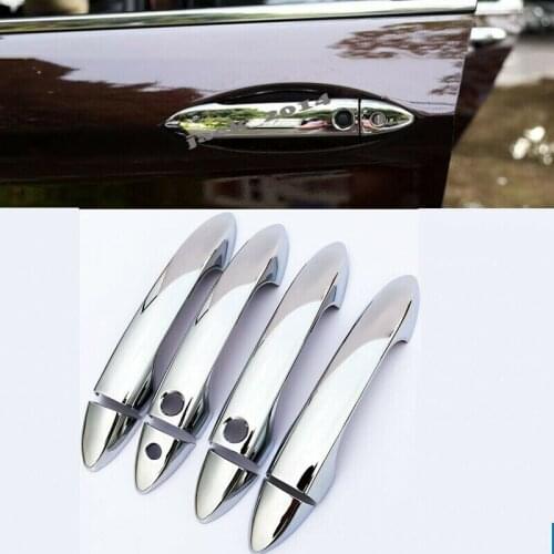 ABS Chrome Side Door Handle Cover Trim has Smart Hole For Honda Accord 2014-2015