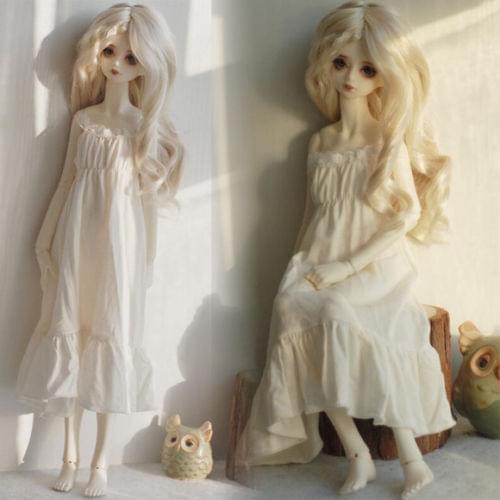 NEW Classics White Lace Nightgown Long Skirt 1/3 1/4 BJD SD MSD Doll Clothes