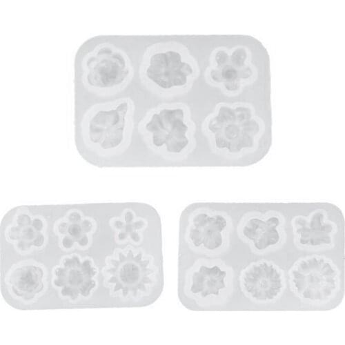 2021 New DIY Resin Crystal Epoxy Mold Small Flowers Decorations Casting Silicone Mould