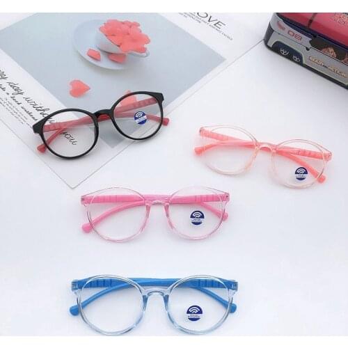 Blue Light Blocking Glasses for Kids Computer Glasses Silicone Frame Clear Lens Girl Boy Children Glasses Glasses Frame Men