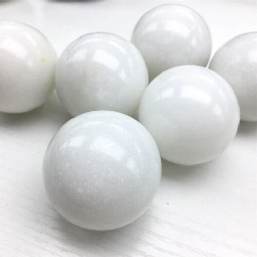 White marble sphere natural stones and minerals quartz healing crystals decorations for home gift