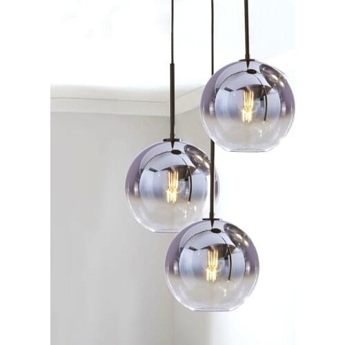 Modern LED Glass Pendant Lights for Bedroom Bedside Decoration,Hanging Lamp Living Room Pendant Lamps Home Decor Light Fixtures