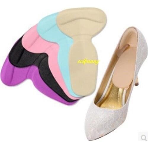 100pairs/lot T-Shape insoles high heel shoes pad super soft insole Non Slip Sponge Cushion Foot Heel Protector