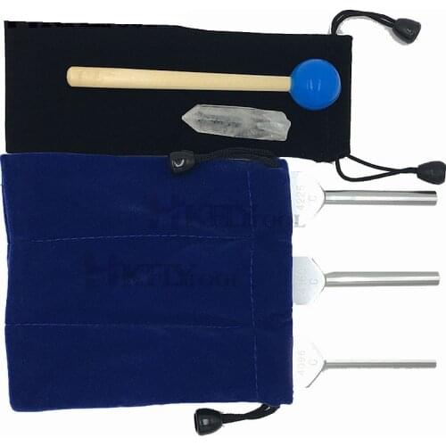 3pcs/set Aluminum alloy angel crystal tuning fork 4096Hz/4160Hz/4225Hz energy tuning fork