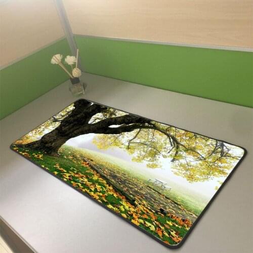 Yuru camp forest computer keyboard desk mat xxl waterproof non-slip large mouse pad gaming accessory pads household carpet mats