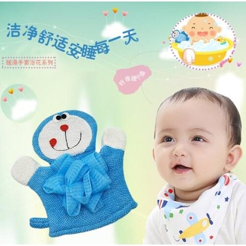 ZH 1PC New Childrens Bath Towel With Bath Flowers Shower Gloves Animal Shape Super Soft Cartoon Cute