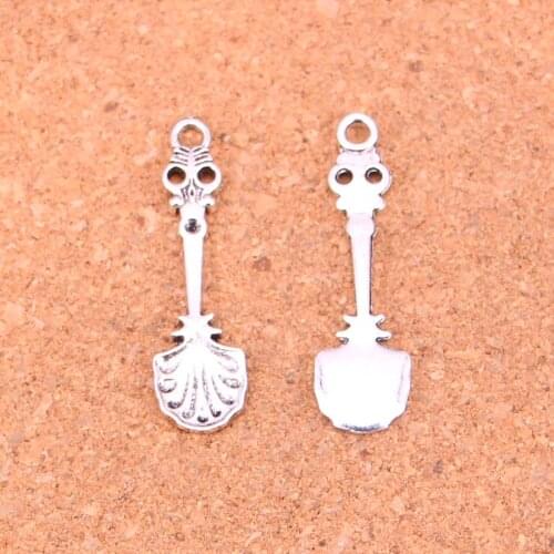 92Pcs kitchen spoon Charms Pendant For DIY Necklace Bracelet Jewelry Making DIY Handmade 33*8mm