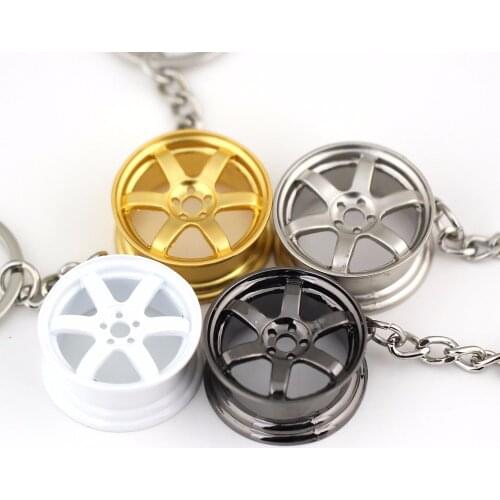 3D wheel hub keychain key ring wheel rim key chain key holder high quality car portachiavi chaveiro llaveros hombre