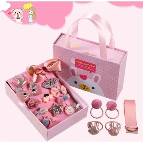 Baby Hair Accessories Korean Style Princess Headdress Girls Headband 18 Pieces Children Barrettes Headband Gift Set New Style