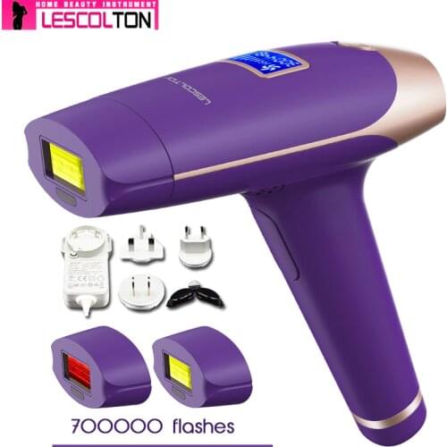 LESCOLTON 4IN1 Laser Hair Epilator LCD Display Depilador Permanent Hair Removal Device Laser Home 1300000 Light Pulses Epilator