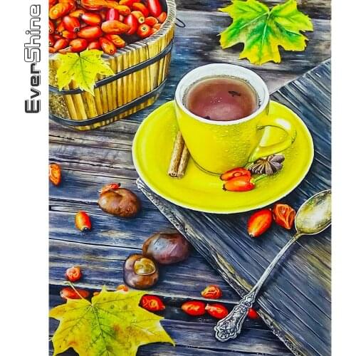 Evershine 5D DIY Diamond Painting Coffee Cross Stitch Sale Diamond Embroidery Fruit Landscape New Arrival Home Decoration