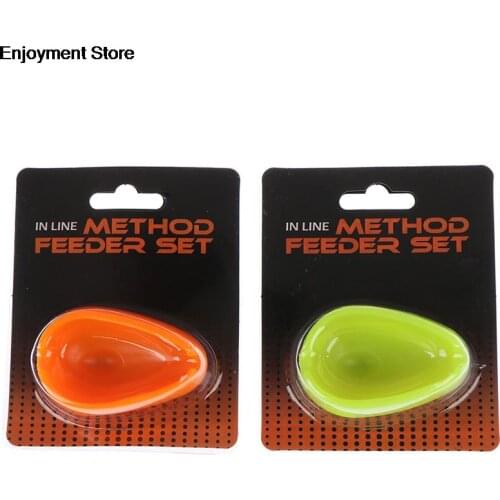 Fishing Feeder Method Mould Carp Bait Feeding Form Tool Quick Durable Nontoxic Release Fishing Mould Orange/Green