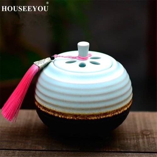 Ceramic Electric Incense Burner Incense Powder Essential Oil Aroma Censer Clean Air Aromatherapy Electricity Yoga Incense Base