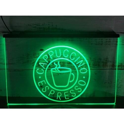 I329 Espresso Cappuccino Coffee Cup LED Neon Light Sign